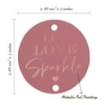 thumbnail image 6 of Inkdotpot Pack Of 50 Real Rose Gold Foil Paper Tags Let Love Sparkle Wedding Favor Hang Tags, 6 of 7