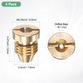 thumbnail image 3 of Uxcell 4-Pack Foam Cannon Orifice Nozzle, 1.1mm Brass Universal Thread Tips Sprayer Connector Replacement Nozzles, 3 of 6