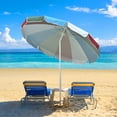 thumbnail image 2 of Yescom Parasol de Plage Arc-en-Ciel 7 Pieds avec Ancre de Sable Inclinable UV Extérieur, 2 of 9