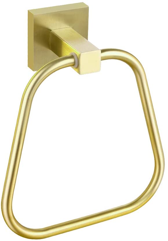 Bathroom Towel Holder Round Black Rustic Hand Towel Ring Wall Mount