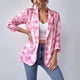 thumbnail image 4 of Puntoco Chaqueta de punto pequeña con un solo botón y estampado de flores informal para mujer sin abrigo de bolsillo Puntoco Puntoco-982, 4 of 9