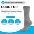 thumbnail image 5 of Doctor's Choice Diabetic Full Cushion Crew Women's Socks, Gray, Large, Shoe Size 10-13, 4 Pack, 5 of 6