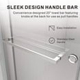 thumbnail image 7 of UKD01 46 to 49 in. x 76 in. H Frameless Double Sliding Shower Door in Brushed Nickel with 3/8 in. (10mm) Clear Glass, 7 of 7