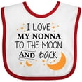 thumbnail image 3 of Inktastic I Love My Nonna to the Moon and Back Boys or Girls Baby Bib, 3 of 4
