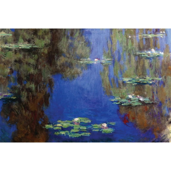 Art.com Monet - Water Lilies Art Print by Claude Monet, 18" x 12"
