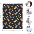 thumbnail image 4 of Space Dinosaur Pattern Blanket,Comfortable Soft Flannel Throw Blanket,All Season,Warm Lightweight Blankets for Sofa Bed Couch Living Room Chair,30"x40", 4 of 4
