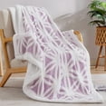 thumbnail image 3 of Oumilen Adult Snowflake Flannel Luxury Lightweight Throws, 50" x 60", Purple, 10-Pieces, 3 of 4