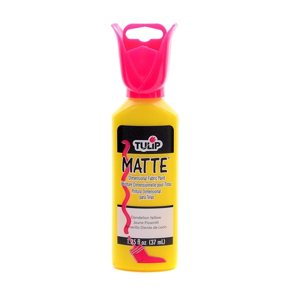 Matte Dimensional Fabric Paint dandelion yellow, 1 1/4 oz. (pack of 6)