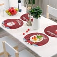 thumbnail image 6 of GZHJMY Christmas Santa Claus Round Placemats Set of 4, Non-Slip PVC Table Mats Washable Heat Resistant Place Mats for Kitchen Dining Table Christmas Home Decor, 15.4 Inch Table Mat, 6 of 7