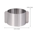 thumbnail image 4 of CIMAXIC 2pcs 6-10cm Stainless Steel Round Mousse Cutter Adjustable Mouse Cake Mold Baking Tool,2.36"X2.36"X1.97", 4 of 4