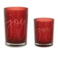 thumbnail image 2 of Melrose Joy Glass Christmas Candle Holders - 7" - Red - Set of 2, 2 of 6