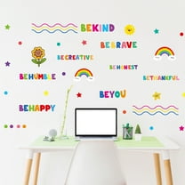 88 Pcs Colorful Cartoon Decals Inspirational Wall Stickers Children's room Kindergarten Classroom Kids Playroom Decoration