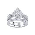 thumbnail image 2 of 1/2 Carat T.W. Diamond Sterling Silver Bridal Set, 2 of 2