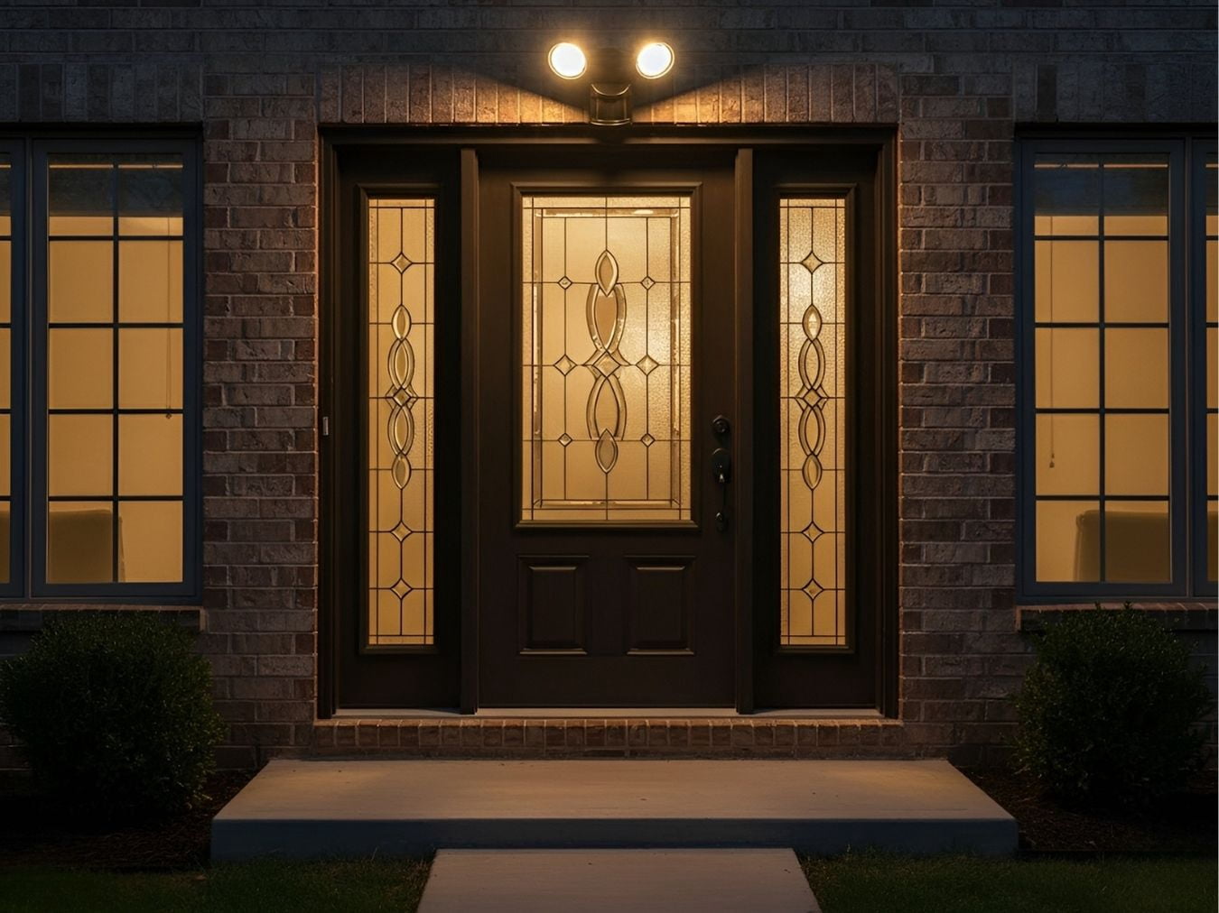 HOMEnhancements Outdoor Motion Sensor Flood Lights, 1900 Lumen, 20W, 3000K LED, Dual Heads