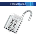 thumbnail image 4 of HUGFEGWE 8 Digit Combination Padlock Push Button Lock for Suitcase Luggage Drawer Door Toolbox,Fixed Gym Cabinet Door Toolbox Padlock Gym Sports School and Employee Lock,Silver CJB91-26062, 4 of 8