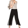 thumbnail image 3 of Alex Evenings Women's Printed Jacket And Top Set Brown Size Petite Large, 3 of 3