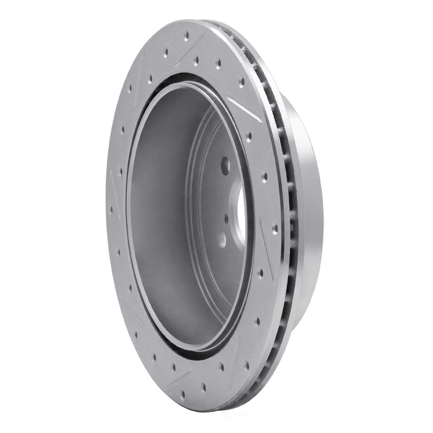 Dynamic Friction Company 631-13023R DFC Brake Rotor - Drilled And Slotted - Silver