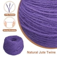 thumbnail image 3 of Cuerda de yute natural de 100 pies, cuerda de yute de 3 mm para manualidades, envoltura de regalos, decoración, jardinería, soporte para plantas, púrpura, 3 of 6