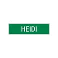 thumbnail image 1 of Heidi Girls Children Name Letter Printed Label Indoor Outdoor Wall Plaque Decoration Aluminum Sign 4"x13.5", 1 of 1