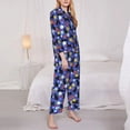 thumbnail image 3 of Sikiie Black Cats And Flowers Pajamas for Women Set, Womens Pajama Sets, Lounge Sets for Women, 2pjs for Women-X-Large, 3 of 7