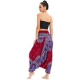 thumbnail image 3 of Combinaison Pantalon Bohème Harem pour Femmes 2 en 1 en Rayonne à Taille Smockée, 3 of 6