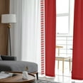 thumbnail image 4 of Red Solid Color Texture Sheer Curtains 96 Inches Long 2 Panels Set, Window Sheer Curtains for Living Room/Bedroom, Simple Red Stripes Light Filtering Rod Pocket Curtain 52'' x 96'' x 2, 4 of 7