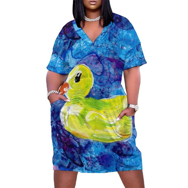 Vestido de noche holgado de goma con bolsillo para mujer traje de fiesta de verano