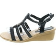 thumbnail image 2 of Forever Link Paramount-08 Women's Woven Beaded Floral Boho Wedge Sandal, 2 of 7