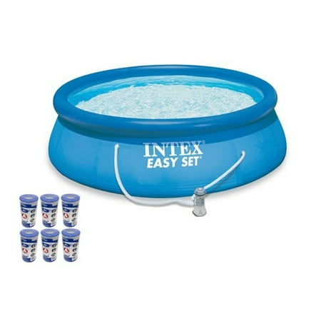Intex 15ft x 48in Easy Set Swimming Pool Kit w/ 1000 GPH GFCI Filter Pump