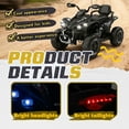 thumbnail image 3 of Track Seven 24V Kids Ride-On ATV, 200W Four Wheeler Quad Electric Car with Remote Control, Bluetooth, LED Light, Shock Absorber, Kids Electric ATV for Boys Girls Aged 3+, Black, 3 of 7