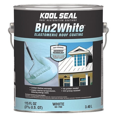 KST COATINGS KST000SRB-20 Premium Roof Coating, White, 4.75 gal.