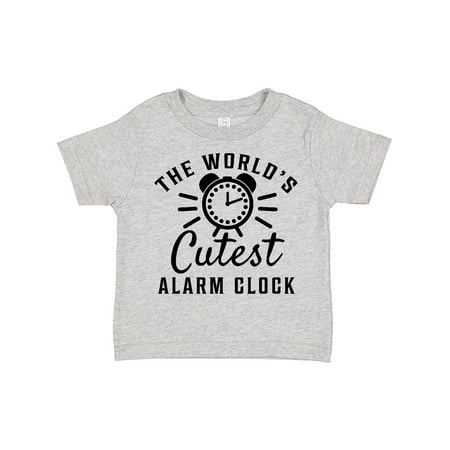 

Inktastic The Worlds Cutest Alarm Clock Gift Toddler Boy or Toddler Girl T-Shirt