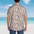 thumbnail image 4 of Honeii Paisley Flowers Print Men’s Hawaiian Shirt,Classic Button-Down Short Sleeve Shirt, for Beach, Vacation, and Outdoor Activities,XX-Large, 4 of 7