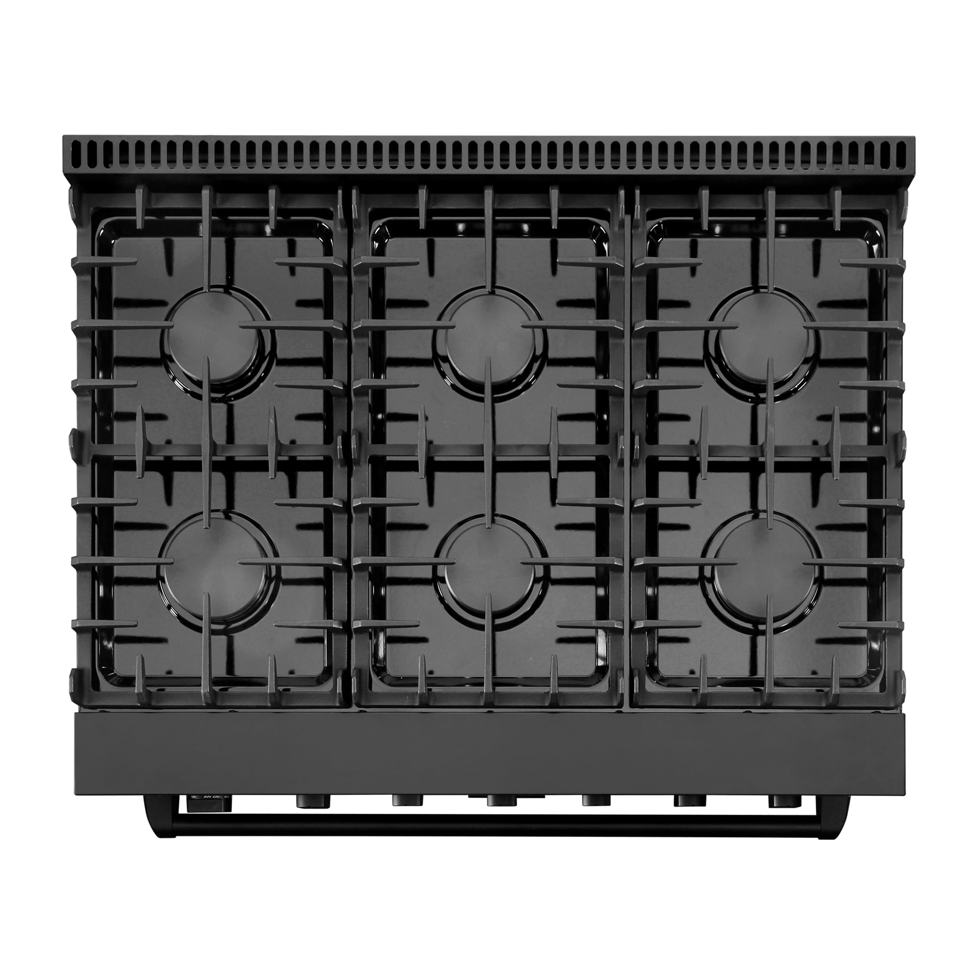 Cosmo 36 in. Haven Collection 6 cu. ft. Gas Range, 6 Burners, Convection Oven, Knob LEDs, Matte Black