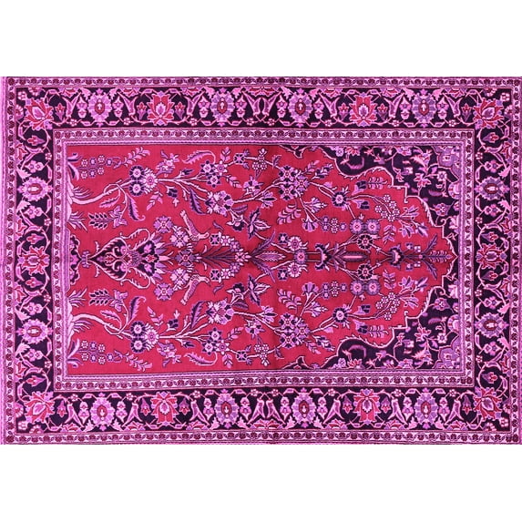 Ahgly Company Indoor Rectangle Persian Pink Traditional Area Rugs, 3' x 5'