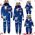 thumbnail image 1 of Pyjamas de Noël avec Capuche Décorative, Tenues Familiales Assorties Durables pour un Style Familial Cohésif (Bleu), 1 of 3