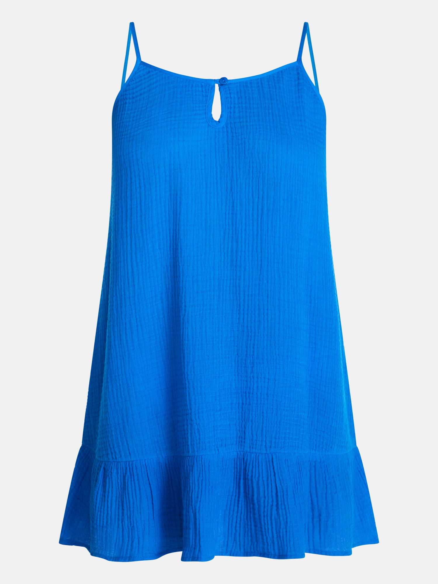 No Boundaries Scoop Neck Cotton Dress Coverup, Women’s XXS-XXL