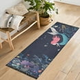 thumbnail image 6 of Cute Mermaid in Sea Corals Bedside Runner Rug 2'x 6' Non Slip Carpet Floor Mat Area Rug, 6 of 8