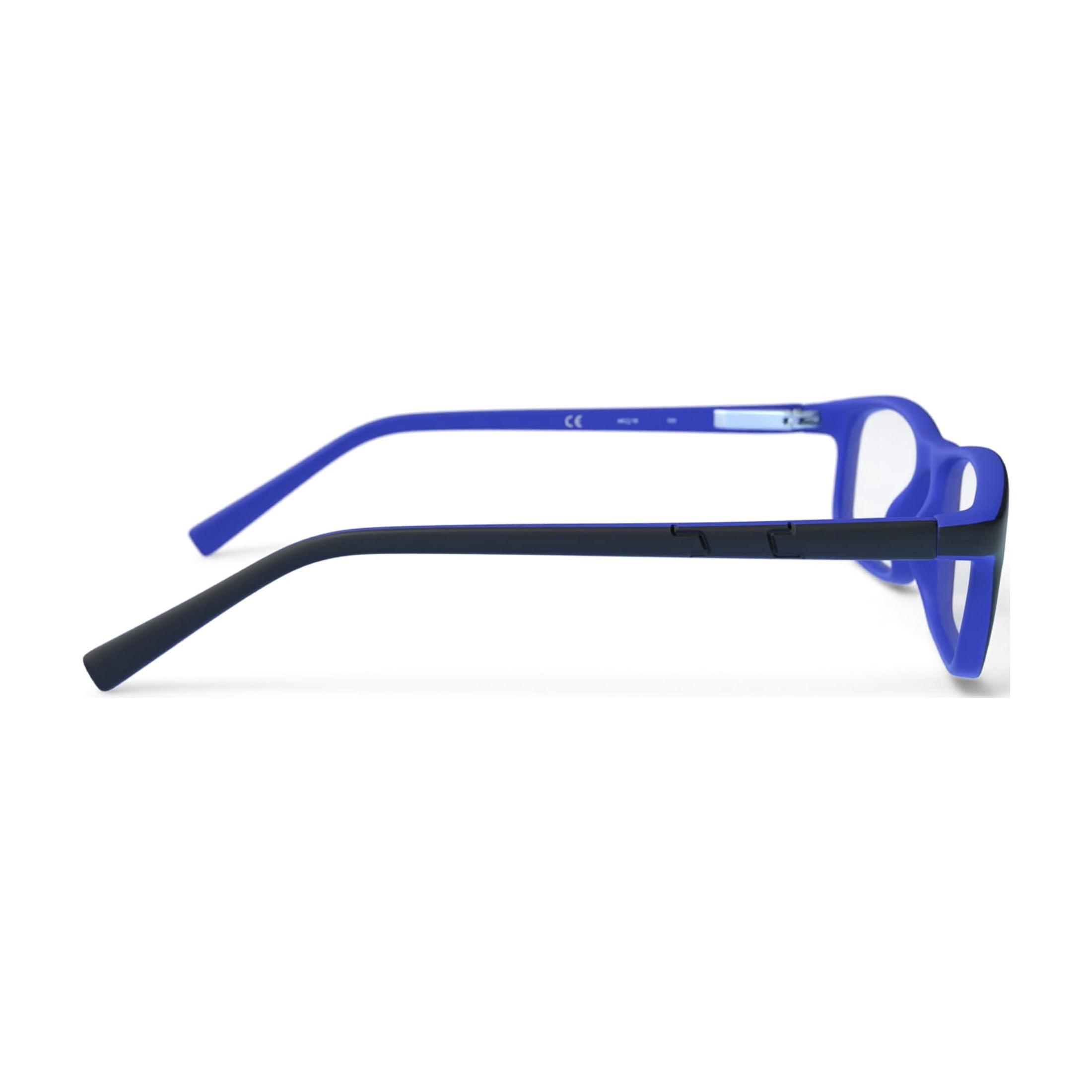 Walmart Youth Rectangular Eyeglass Frames with Case, Matte Black/Matte Blue, 49-16-131