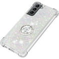 thumbnail image 5 of case for Samsung S21 Plus 5G 6.7" Case,Creativity Clear Quicksand Glitter Flowing Liquid Floating Soft TPU Case w/Stand Bling Diamond Sparkle Phone Cover for Samsung S21 Plus 6.7"  Colorful, 5 of 14