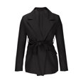thumbnail image 5 of Lovskoo Wrap Blazer Dress for Women Long Sleeve Lapel Collar Tie Front Elegant Wrap Dress for Casual Office Business Black, 5 of 7