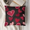 thumbnail image 3 of YINGXI 's Day Pink Throw Pillow Covers, Stripes Cushion Case Decoration for Sofa Couch 18x18in, 3 of 5