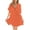 Orange, variant on Women's Above Knee Length Bathing Suit Elastic Band Beachwear Bunched Spring Break Chic Billowy Curvy Cool Black One Size