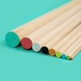 Hello Hobby Wood Dowel, 36” Long, 3/16inch Diameter, Green Ends