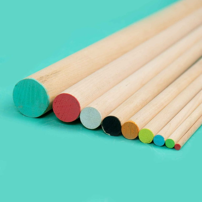 1/2 Inch Diameter by 36 Inch Length Natural Wood Dowels, NO BARCODE  STICKERS on Dowels