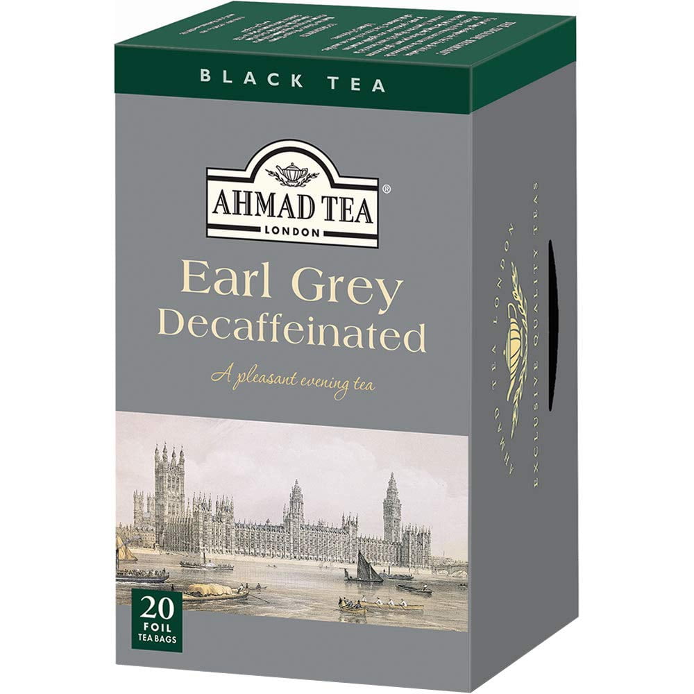 Ahmad Tea, Decaffeinated Earl Grey Tea, 20 Tagged and Aluminium Foil Envelopes