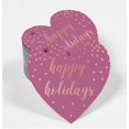 thumbnail image 2 of Inkdotpot 100 Pack Happy Holiday Favor Paper Tag Craft Real Rose Gold Foil Hang Tag, 2 of 6