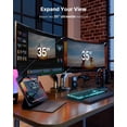 thumbnail image 2 of Soporte doble para monitor HUANUO HNDS7 para 13-35 pulgadas con USB negro, 2 of 9
