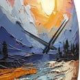thumbnail image 3 of Designart "EFlowal Terrain II" Abstract Impressionism Oversized Wall Clock, 3 of 5