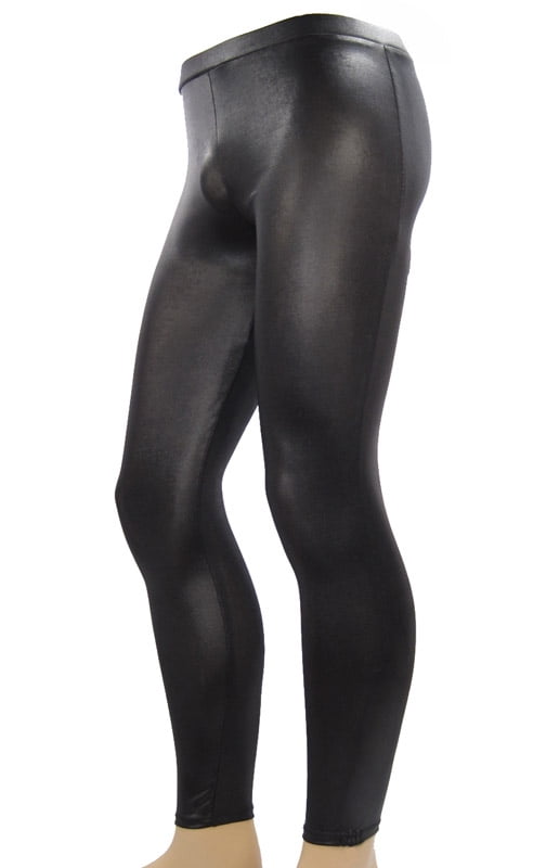 Black Matte Men's Spandex Stretch Pants 